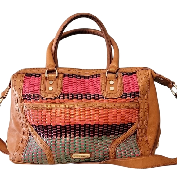 REBECCA‎ MINKOFF Multi Weave Morning After Bag Purse - Picture 1 of 16